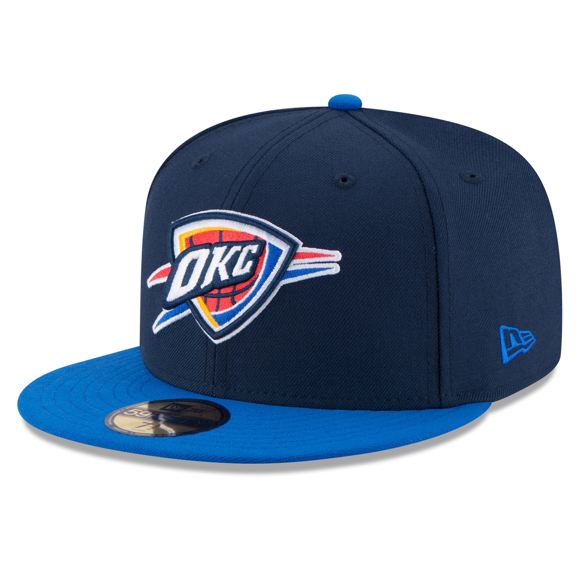 Men's New Era Navy/Royal Oklahoma City Thunder Official Team Color 2Tone 59FIFTY Fitted Hat