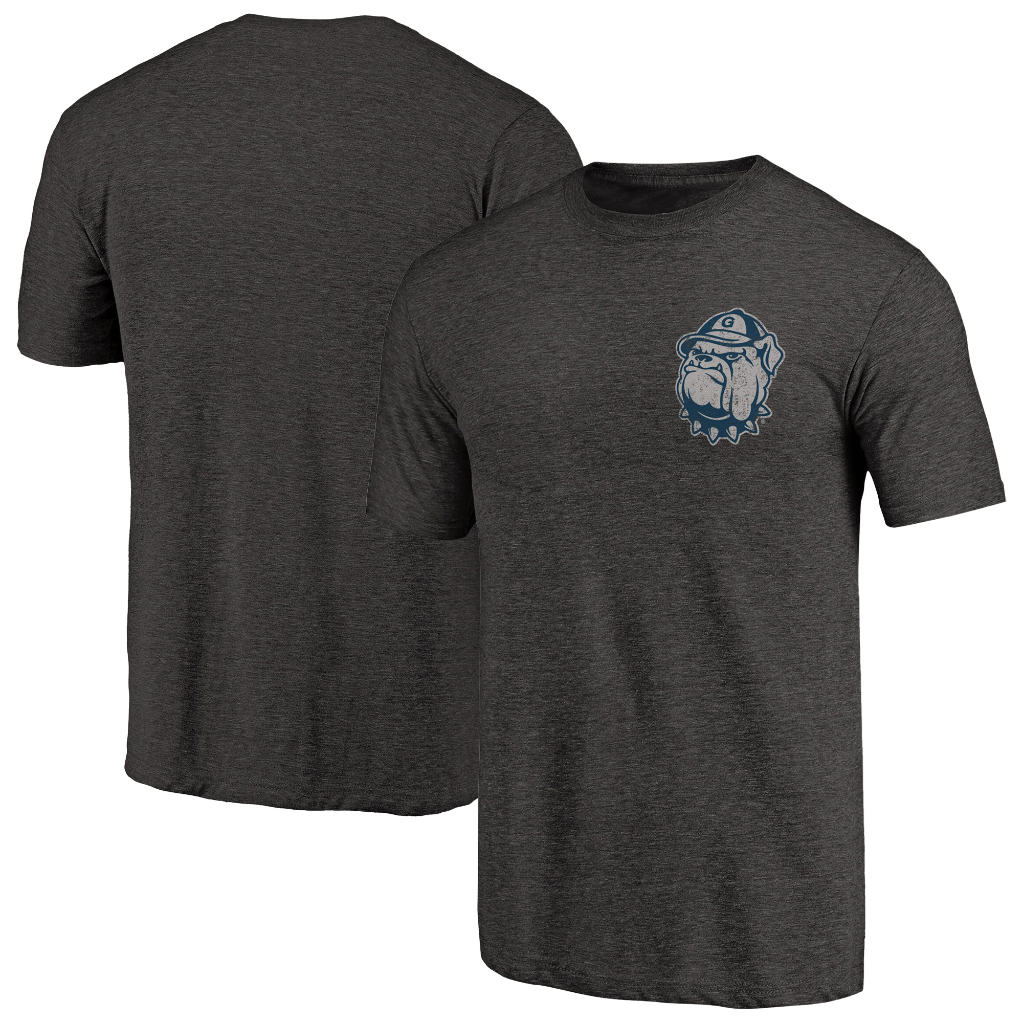 Men’s Black Heather Georgetown Hoyas Left Chest Distressed Logo Tri-Blend T-Shirt Men’s Black Heather Georgetown Hoyas Left Chest Distressed Logo Tri-Blend T-Shirt