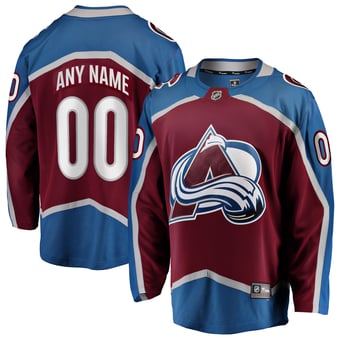 Men's Fanatics Maroon Colorado Avalanche Home Breakaway Custom Jersey