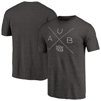 Men's Black Auburn Tigers Quad Tri-Blend T-Shirt
