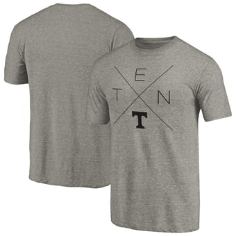 Men's Ash Tennessee Volunteers Quad Tri-Blend T-Shirt