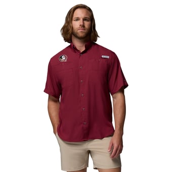 Men's Columbia Garnet Florida State Seminoles PFG Tamiami Shirt
