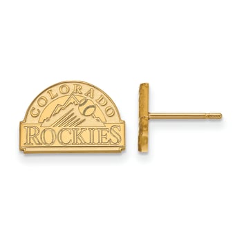 Women's Colorado Rockies Gold-Plated Small Post Earrings