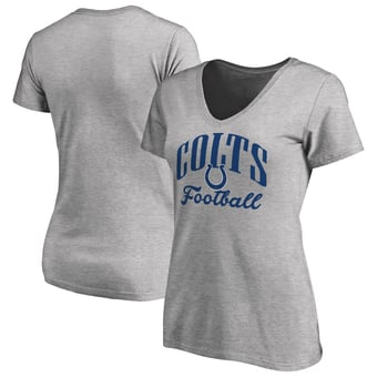 Women's Heather Gray Indianapolis Colts Victory Script V-Neck T-Shirt