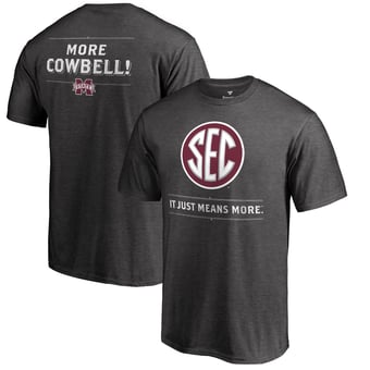 Men's Ash Mississippi State Bulldogs SEC Means More T-Shirt