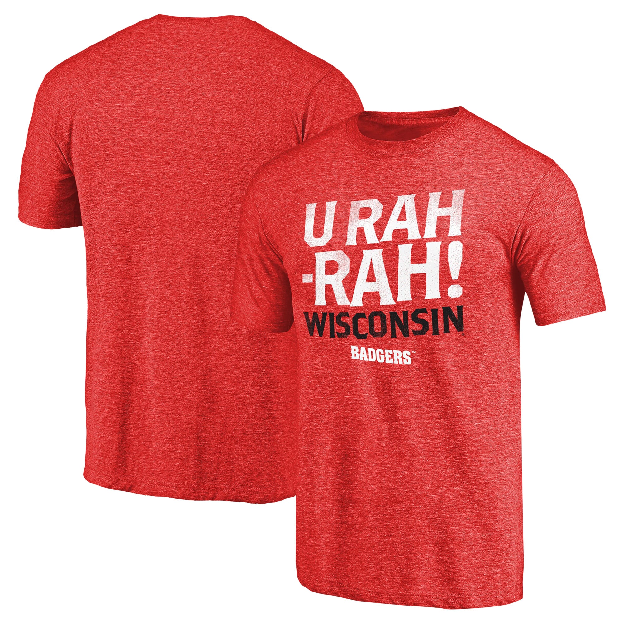 Men's Red Wisconsin Badgers Hometown Collection U Rah Tri-Blend T-Shirt