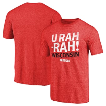 Men's Red Wisconsin Badgers Hometown Collection U Rah Tri-Blend T-Shirt