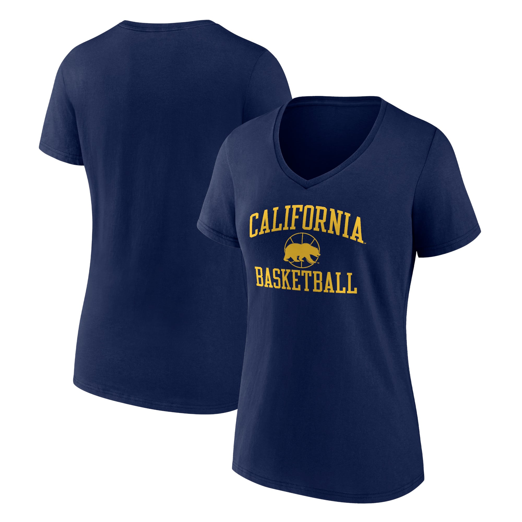 Women's Navy Cal Bears In Bounds V-Neck T-Shirt