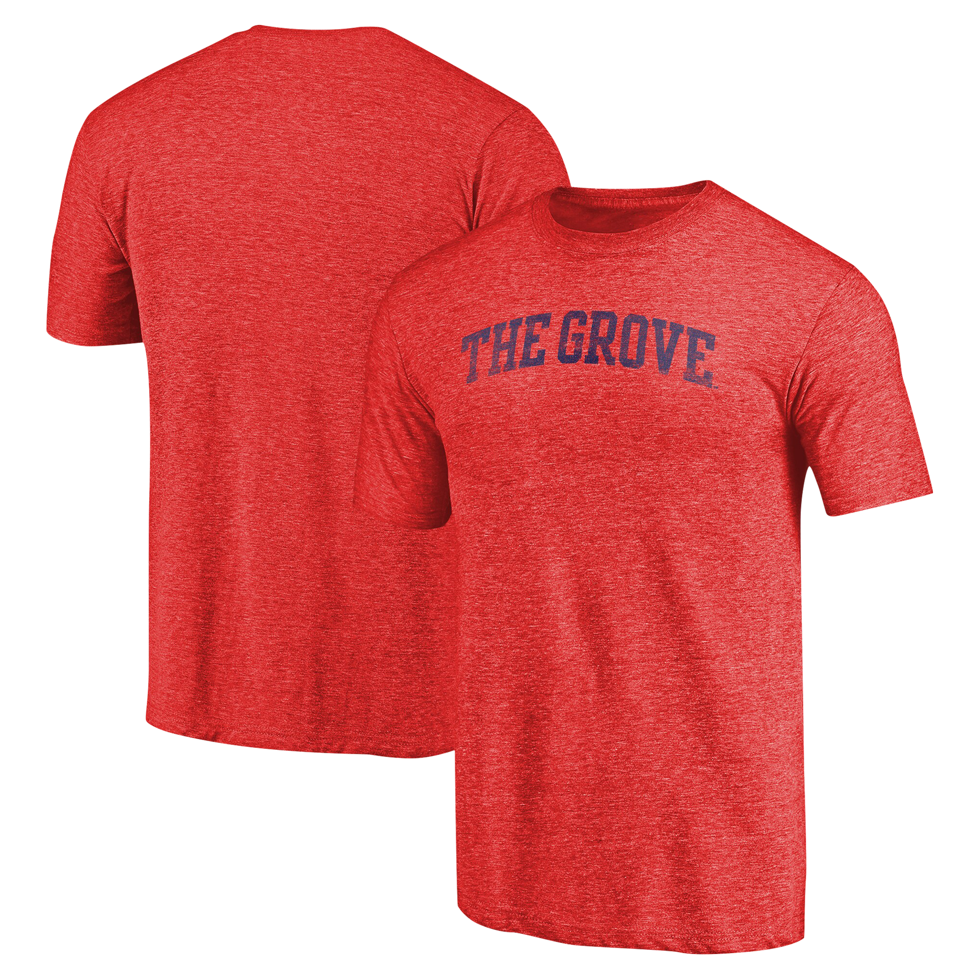 Men's Heathered Red Ole Miss Rebels Arched Team Battle Cry Tri-Blend T-Shirt