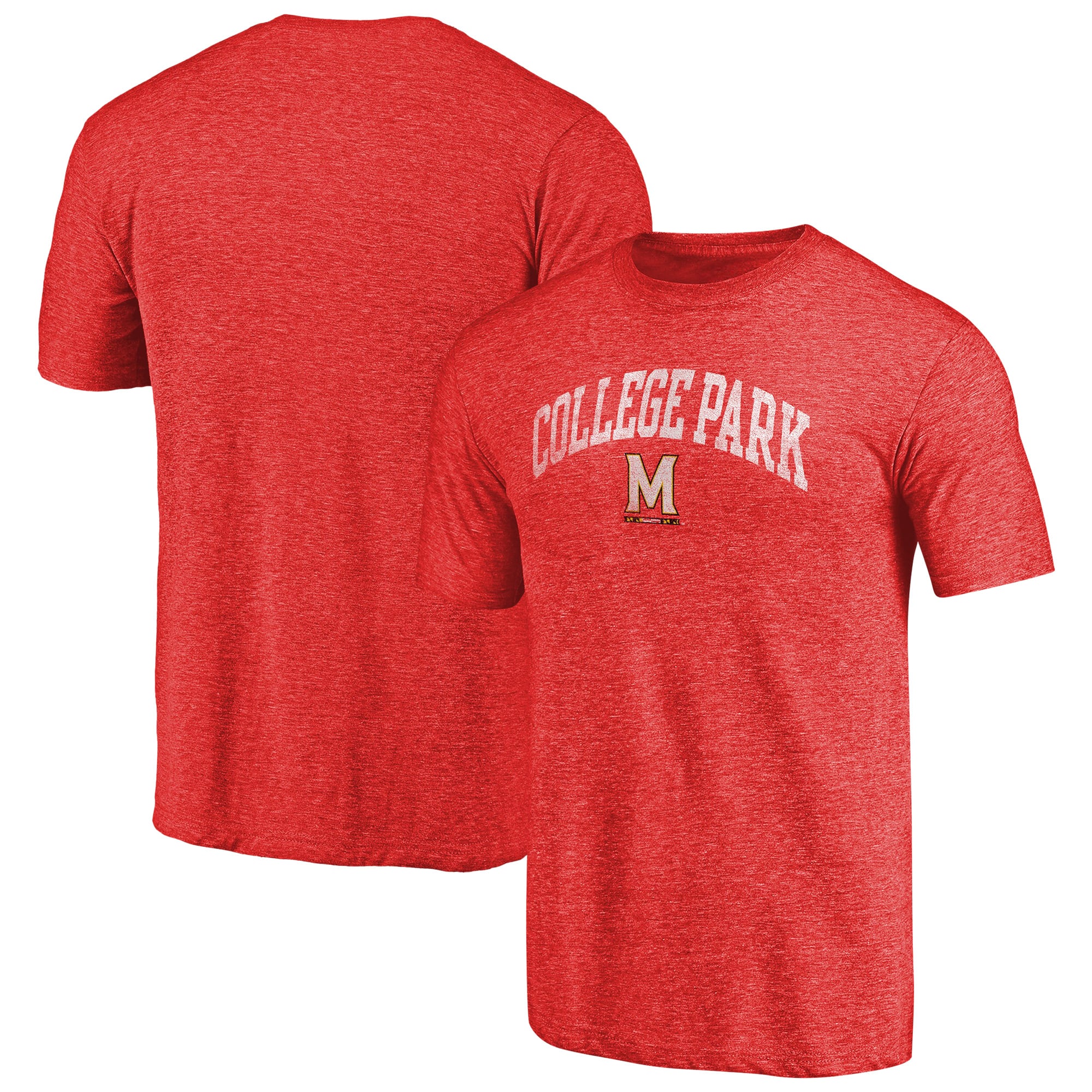 Men's Red Maryland Terrapins Arched City Tri-Blend T-Shirt