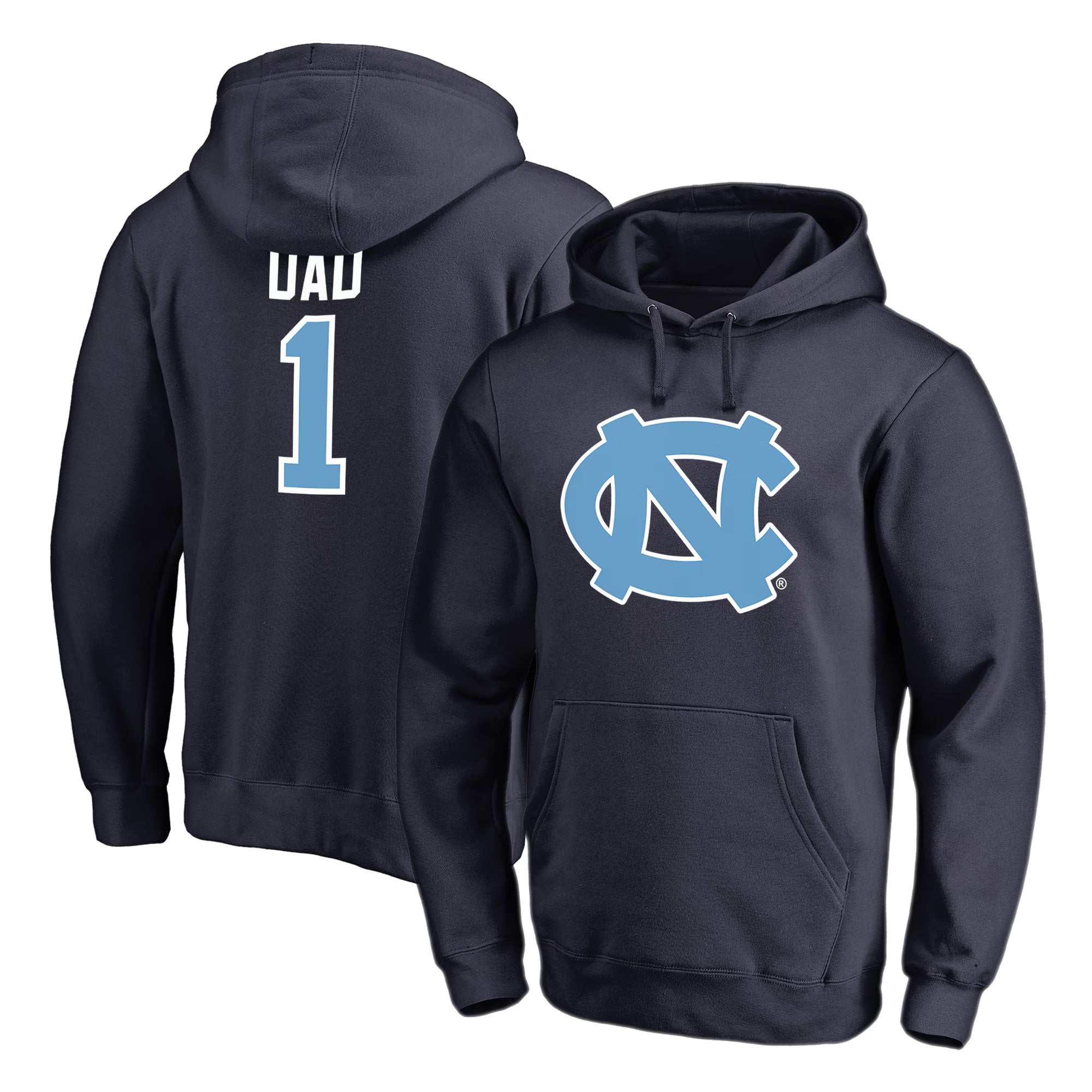 Men's Navy North Carolina Tar Heels #1 Dad Pullover Hoodie