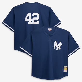 Men's Mitchell & Ness Mariano Rivera Navy New York Yankees Cooperstown Collection Big & Tall Mesh Batting Practice Jersey