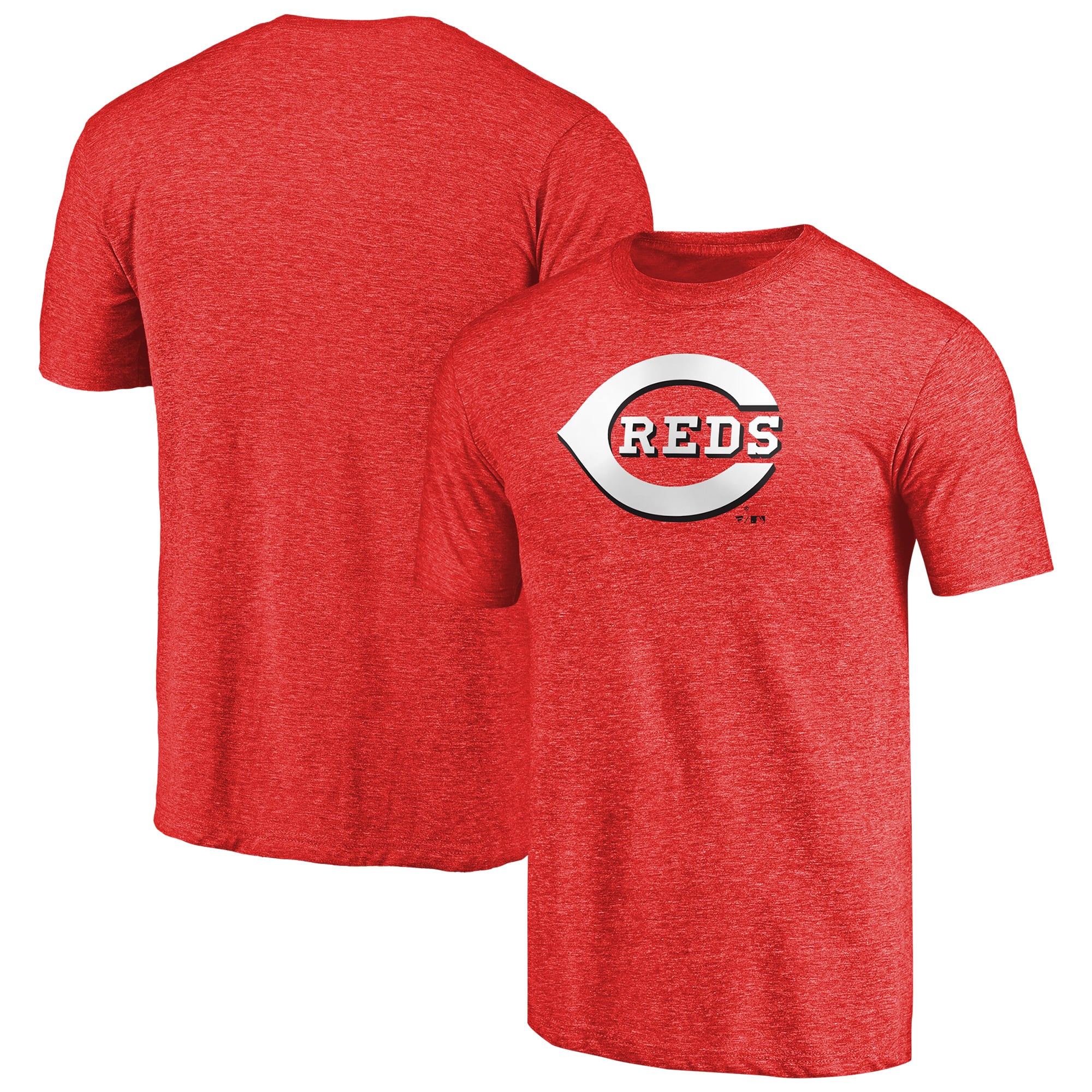 Men's Red Cincinnati Reds Team Wordmark Tri-Blend T-Shirt