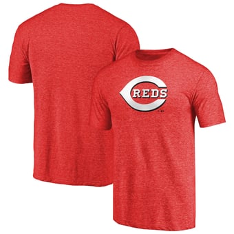 Men's Red Cincinnati Reds Team Wordmark Tri-Blend T-Shirt
