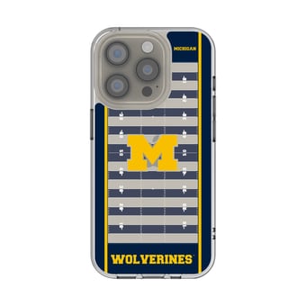 Michigan Wolverines iPhone Clear Football Field Design Case