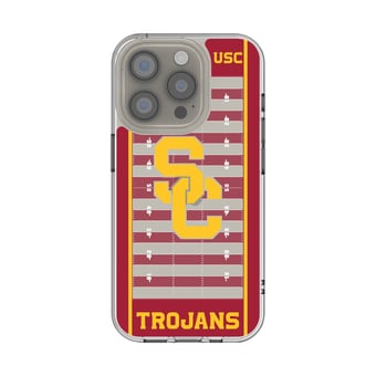 USC Trojans iPhone Clear Football Field Design Case