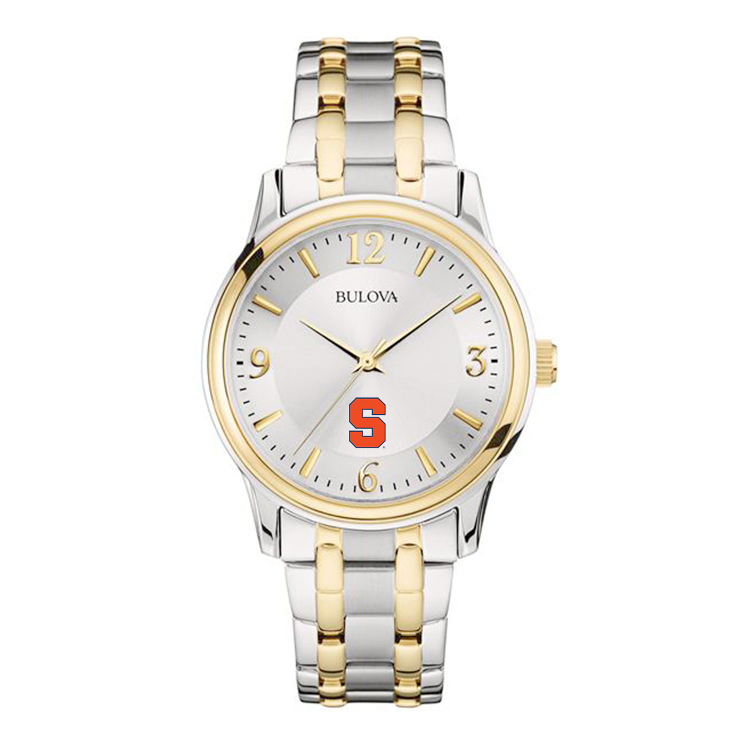 Bulova Silver/Gold Syracuse Orange Classic Two-Tone Round Watch