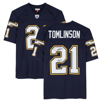 Ladainian Tomlinson San Diego Chargers Autographed Navy Mitchell & Ness Replica Jersey with "HOF 17" Inscription