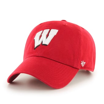 Men's '47 Red Wisconsin Badgers Clean Up Adjustable Hat