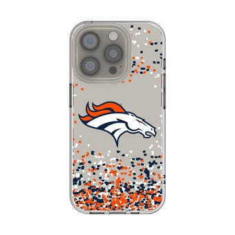Denver Broncos iPhone Clear Case with Confetti Design