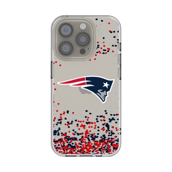 New England Patriots iPhone Clear Case with Confetti Design