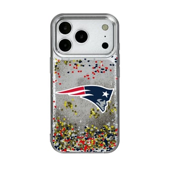 New England Patriots iPhone Glitter Case with Confetti Design