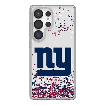 New York Giants Galaxy Clear Case with Confetti Design