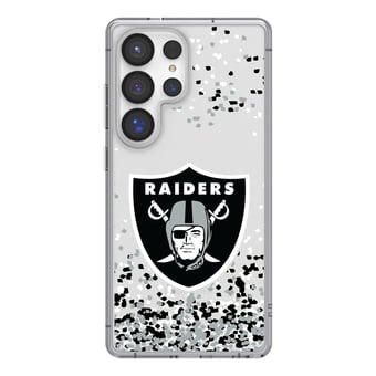 Las Vegas Raiders Galaxy Clear Case with Confetti Design