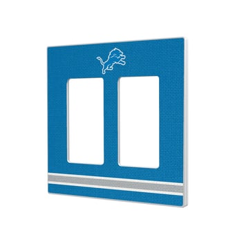 Detroit Lions Stripe Double Rocker Light Switch Plate