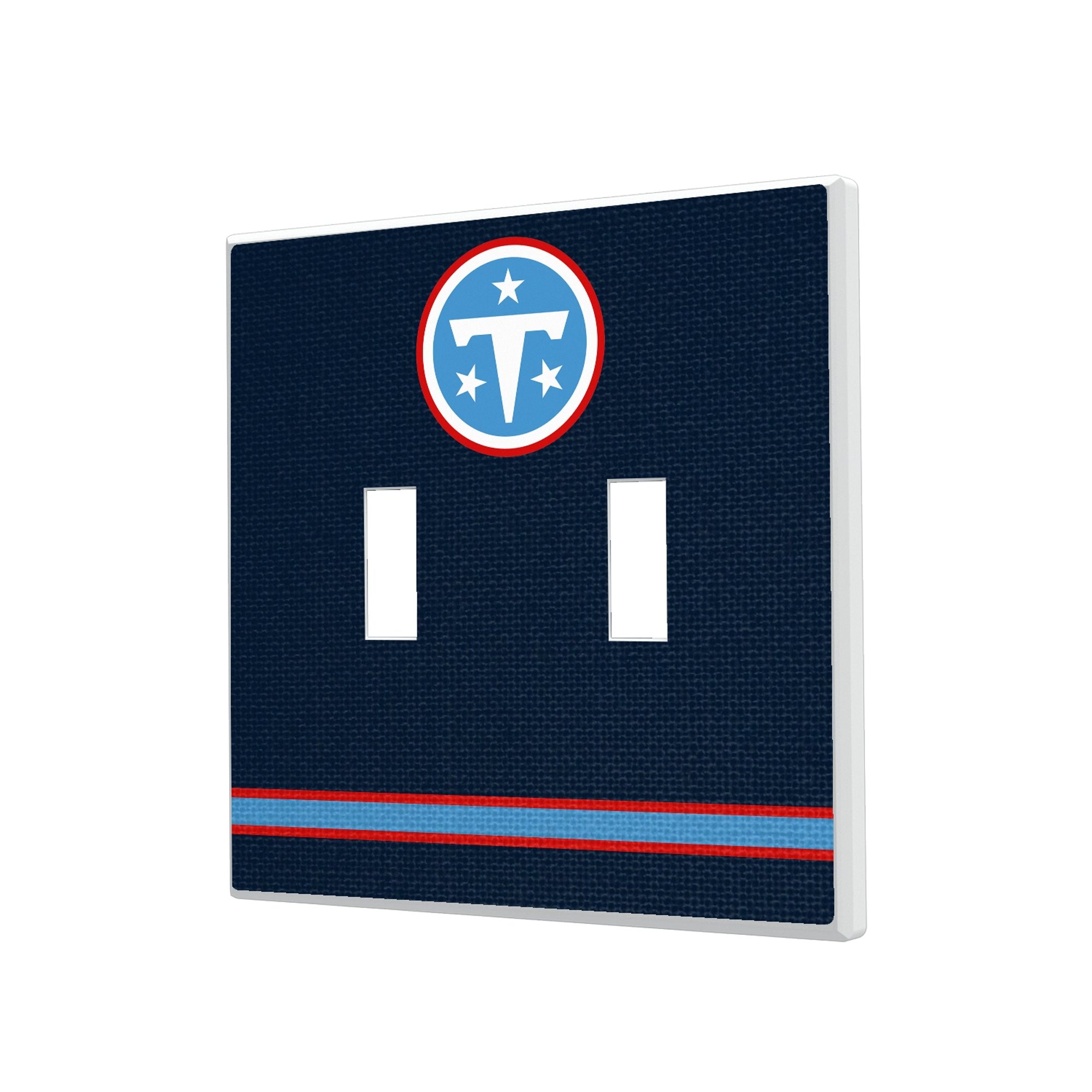Tennessee Titans Stripe Double Toggle Light Switch Plate