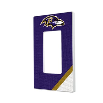 Baltimore Ravens Diagonal Stripe Single Rocker Light Switch Plate