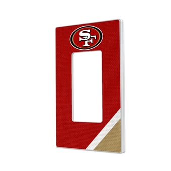 San Francisco 49ers Diagonal Stripe Single Rocker Light Switch Plate
