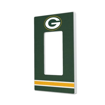Green Bay Packers Stripe Single Rocker Light Switch Plate