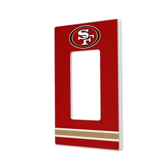San Francisco 49ers Stripe Single Rocker Light Switch Plate