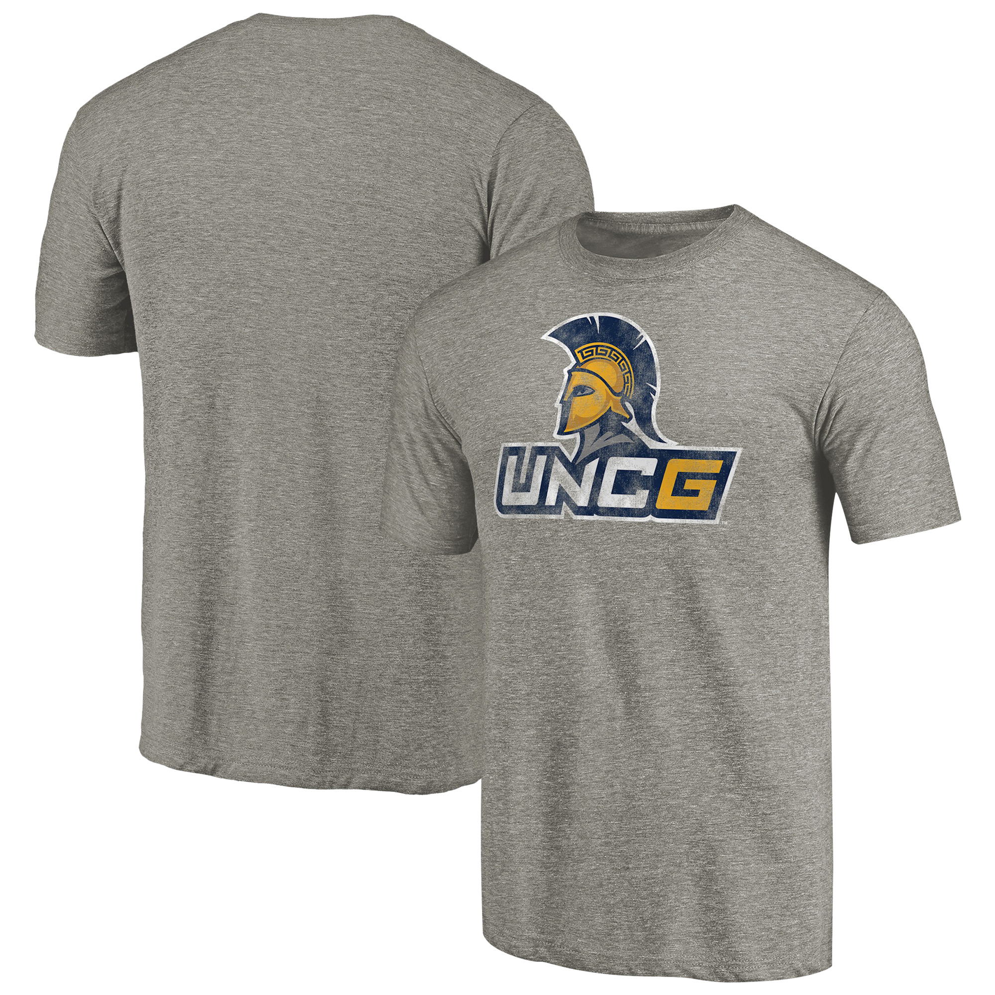 Men's Gray UNCG Spartans Classic Primary Tri-Blend T-Shirt