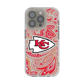 Kansas City Chiefs iPhone Clear Paisley Design Case