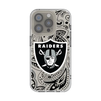Las Vegas Raiders iPhone Clear Paisley Design Case