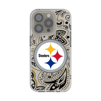 Pittsburgh Steelers iPhone Clear Paisley Design Case