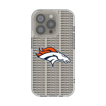 Denver Broncos iPhone Clear Text Backdrop Design Case