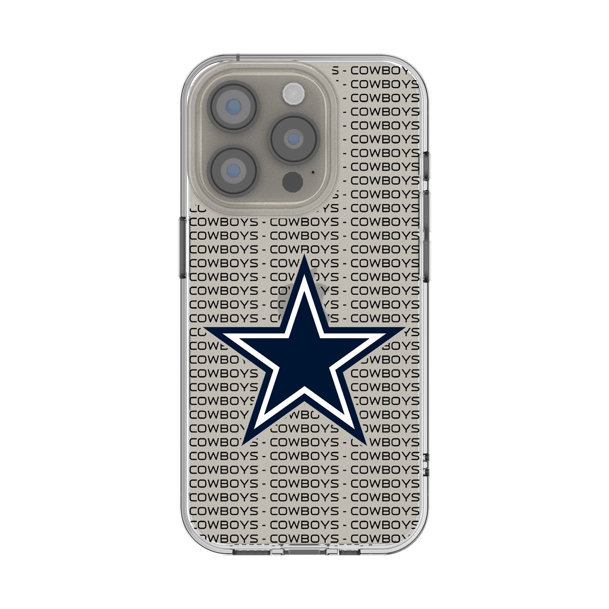 Dallas Cowboys iPhone Clear Text Backdrop Design Case