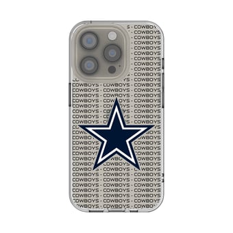Dallas Cowboys iPhone Clear Text Backdrop Design Case