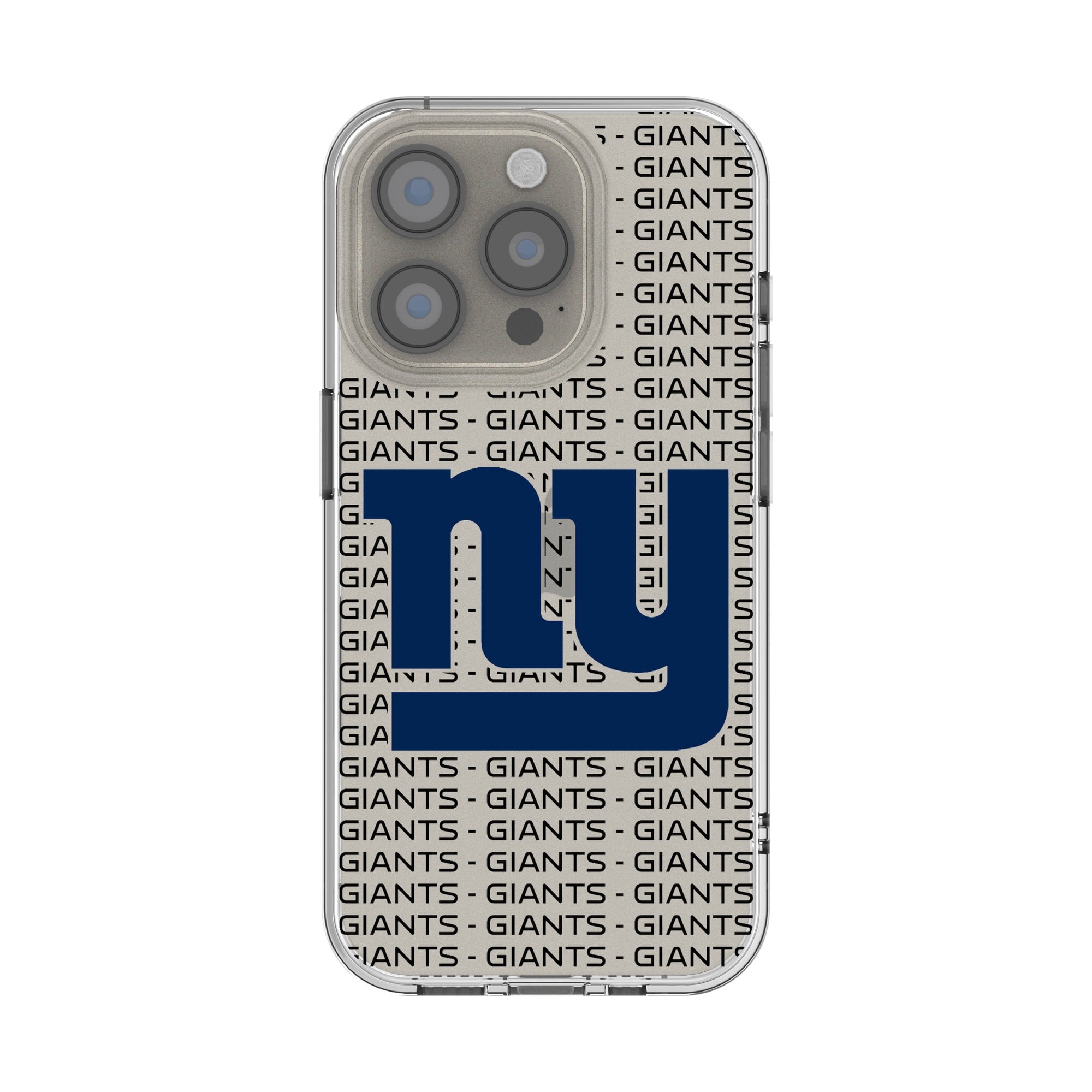 New York Giants iPhone Clear Text Backdrop Design Case