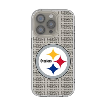 Pittsburgh Steelers iPhone Clear Text Backdrop Design Case
