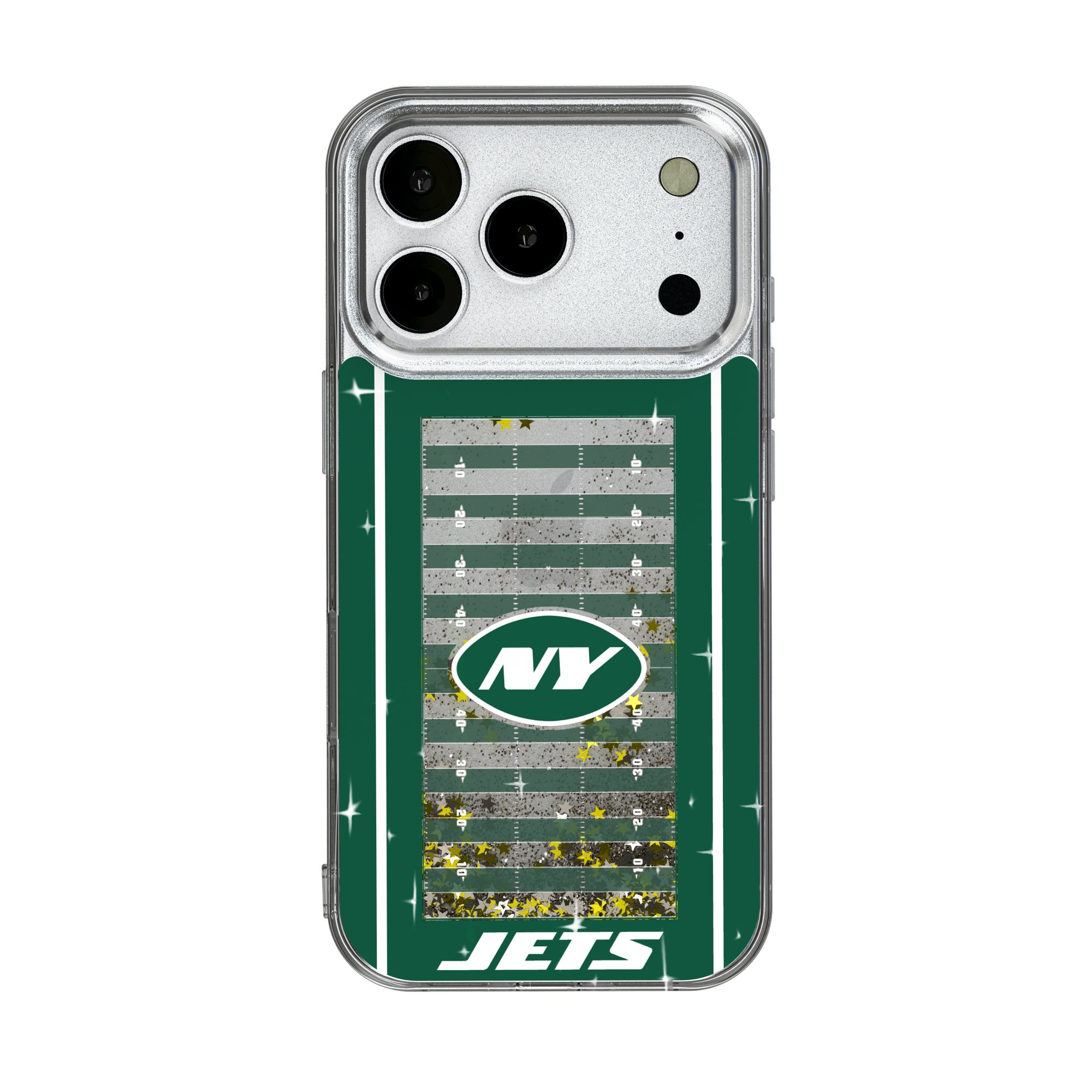 New York Jets iPhone Field Design Glitter Case