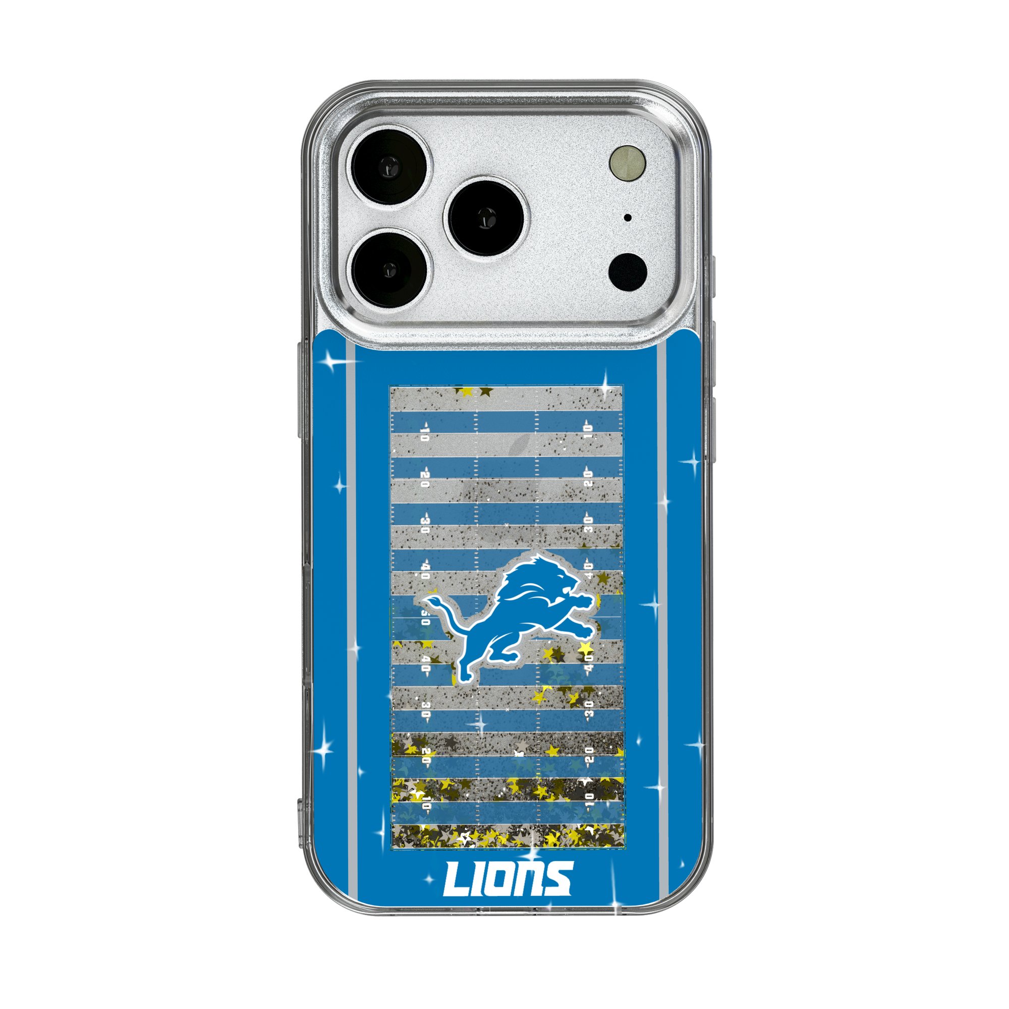 Detroit Lions iPhone Field Design Glitter Case