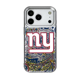 New York Giants iPhone Paisley Design Glitter Case