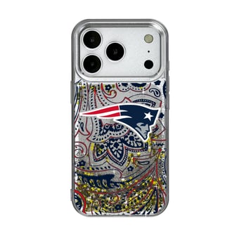 New England Patriots iPhone Paisley Design Glitter Case