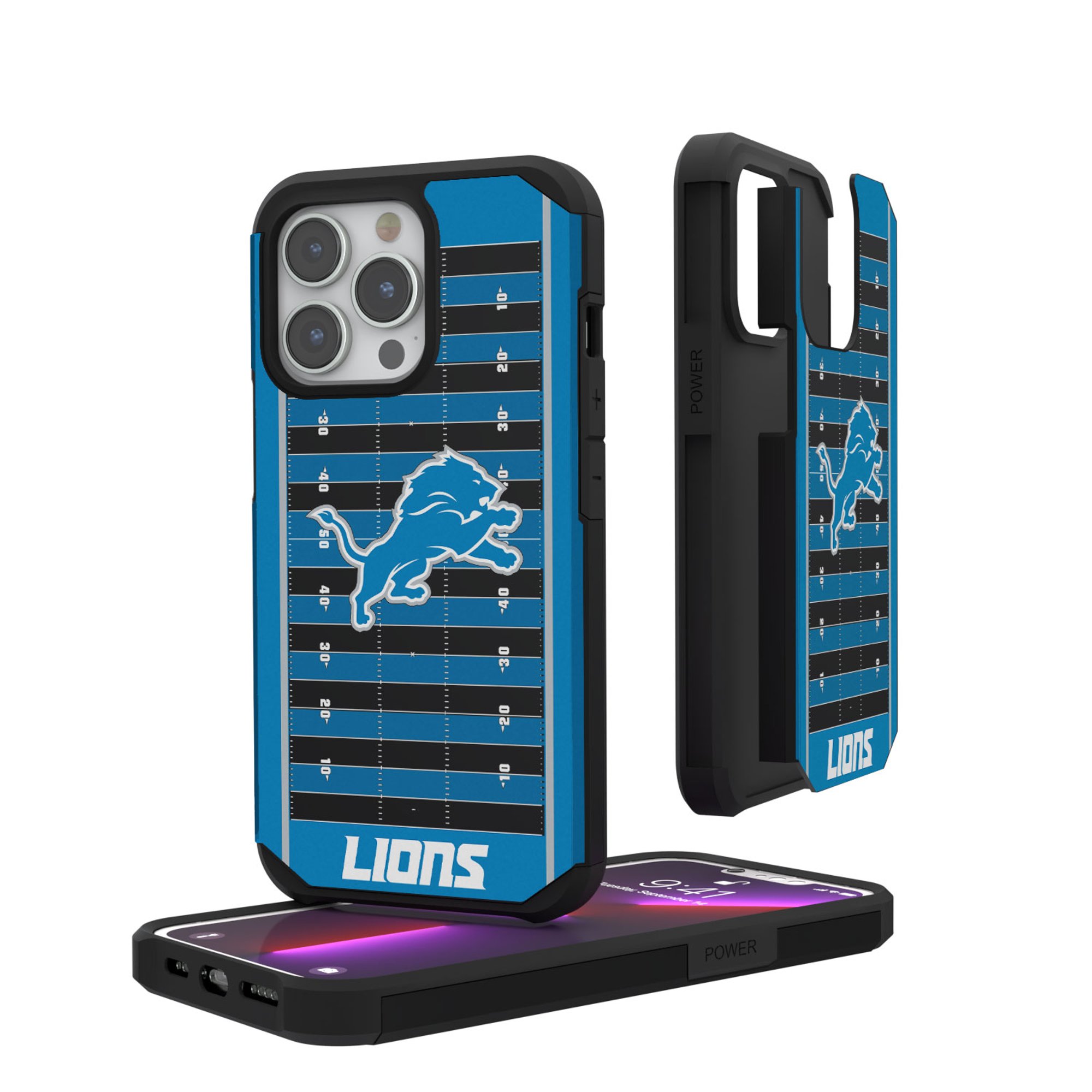 Detroit Lions iPhone Rugged Field Design Case