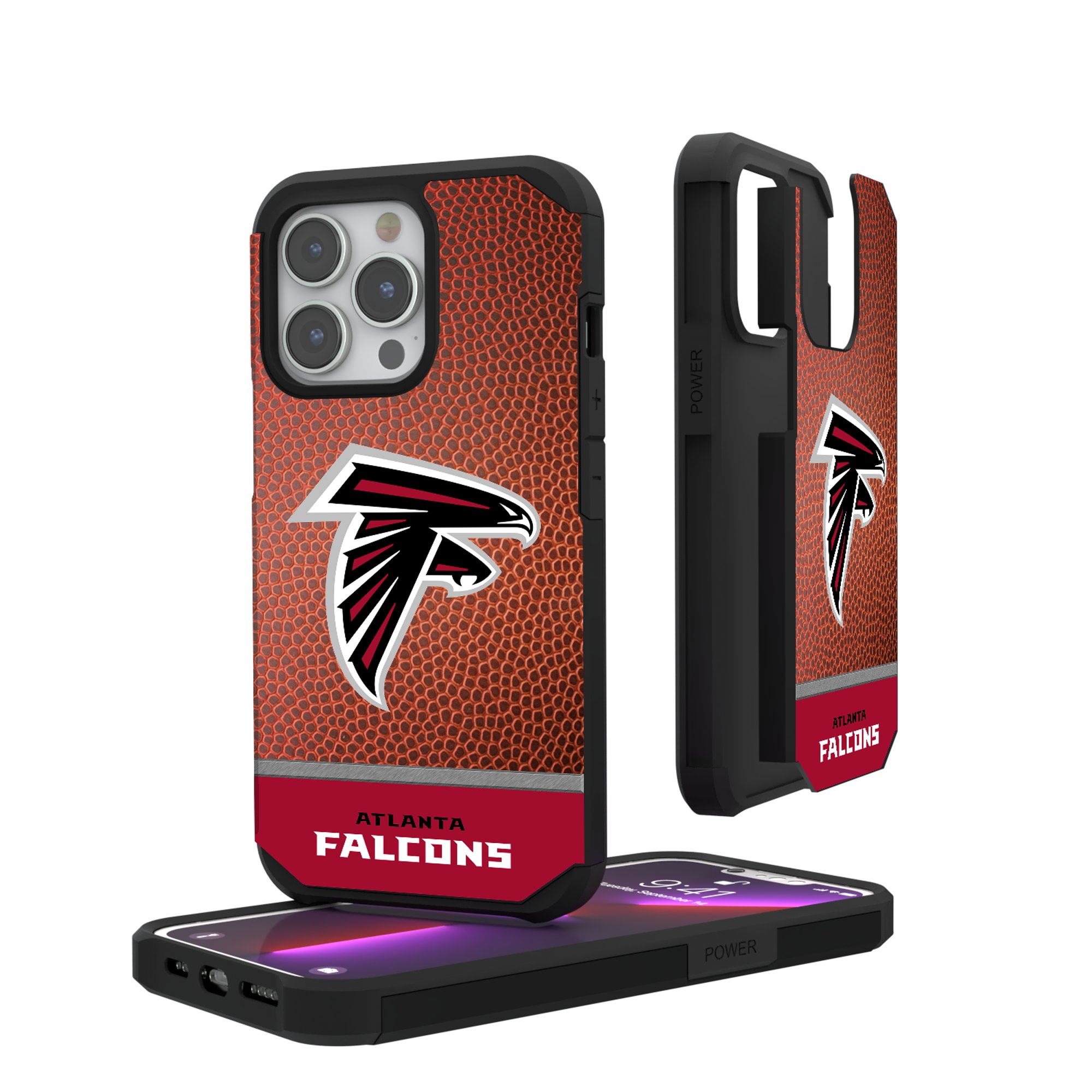 Keyscaper - NFL - Atlanta Falcons iPhone Rugged Wordmark Design Case - 13 Pro - Multicolor