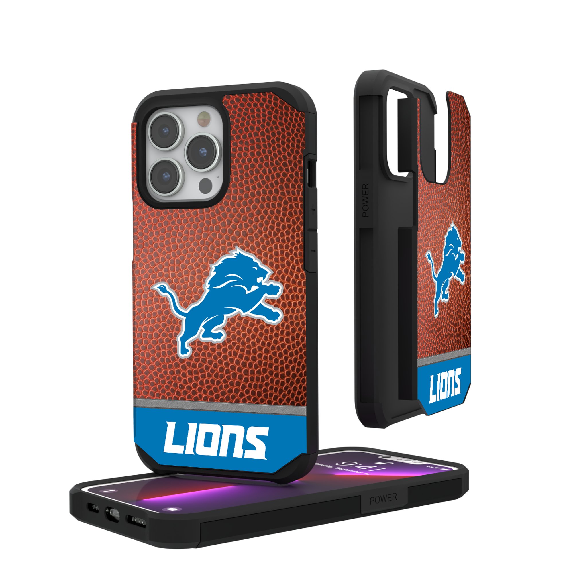 Detroit Lions iPhone Rugged Wordmark Design Case